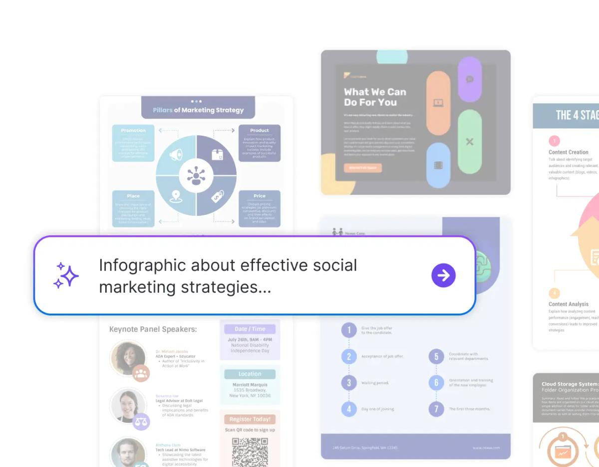 Captura de tela do produto Venngage