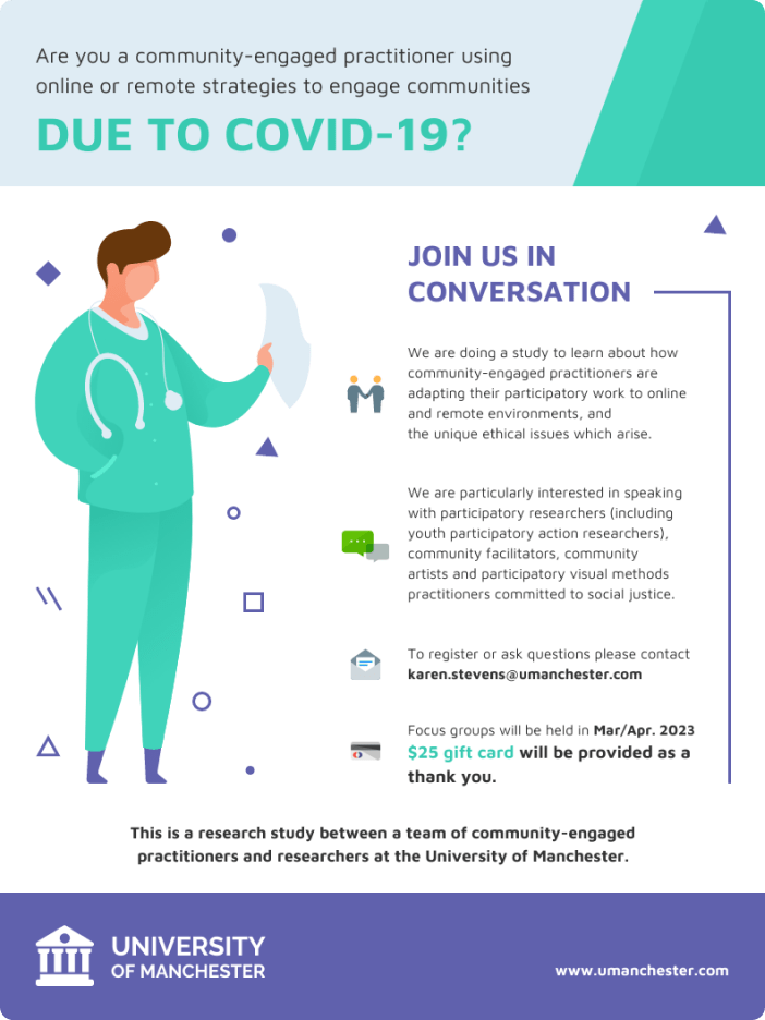 Create COVID 19 Healthcard Study Poster template